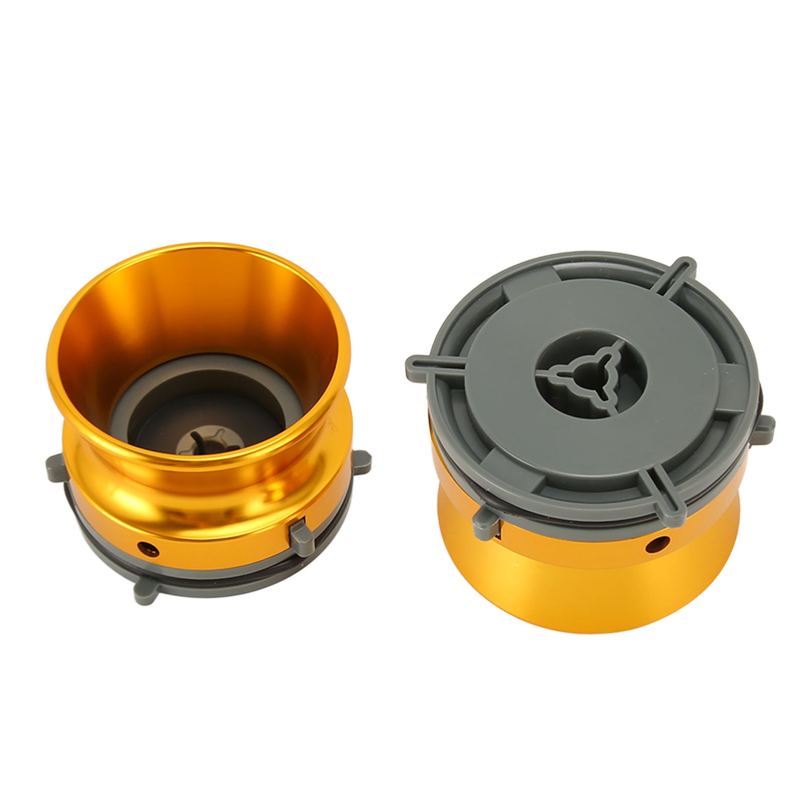 1/4 10 Inch Opener Polished Aluminum Alloy Universal Loading Device NAB Hub Adapter for Studer ReVox for Akai for Teac 2pcs Gold