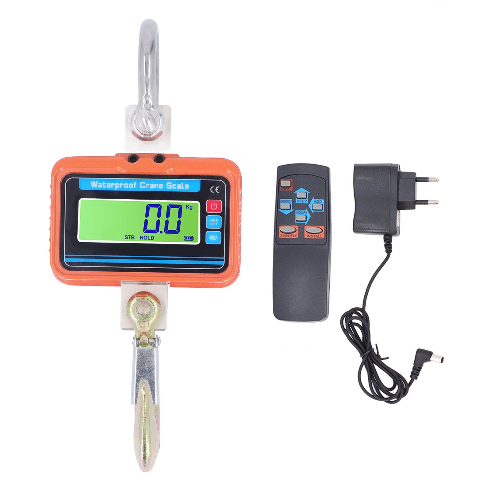 Crane Scale 6600lb 3000kg High Accuracy Digital LCD Display Industrial Heavy Duty with Remote Control