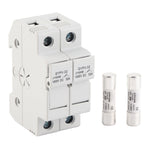2P 32A PV Fuse Holder with 2PCS 20A Photovoltaic Fuses for Power Generation System 1000VDC