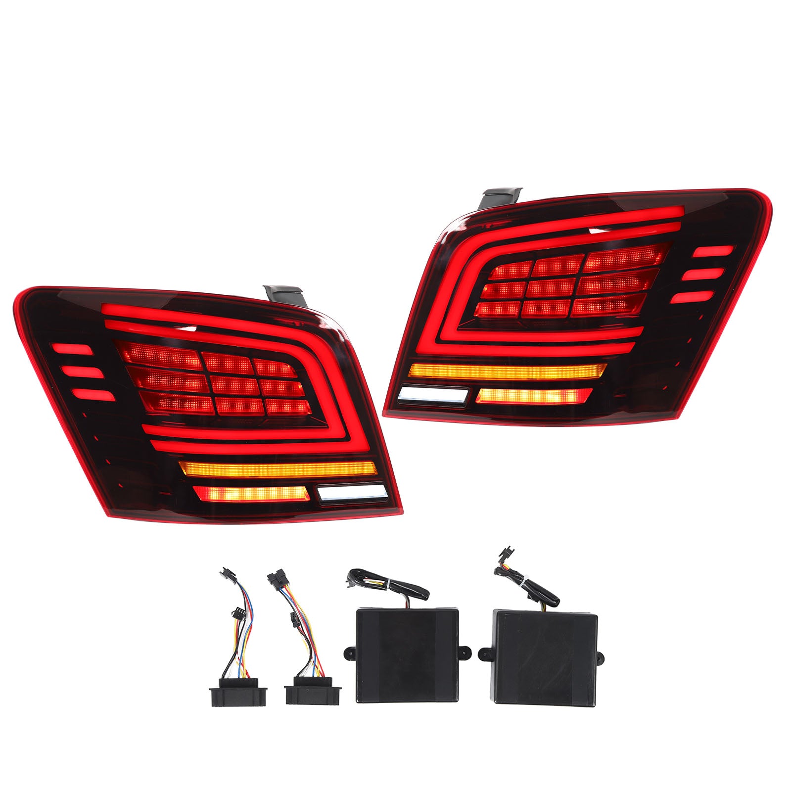 1 Pair LED Tail Lights Left Right Rear Lights Assembly Replacement For Benz GLK‑Class X204 2008 to 15 Red