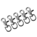 5Pcs Keychain Clips 66x17mm Stainless Steel Highly Polished Durable Lightweight Lobster Clasp for Crafts Jewelry