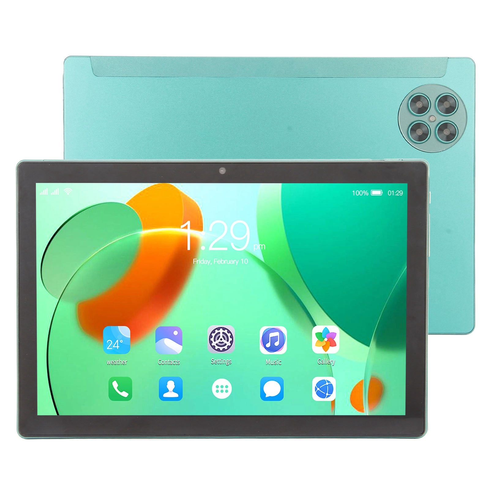 10.1 Inch Tablet Multifunction Octa CPU 8GB RAM 256GB ROM 5G WIFI 4G Network Tablet PC for Android 12.0 100‑240V Green US Plug