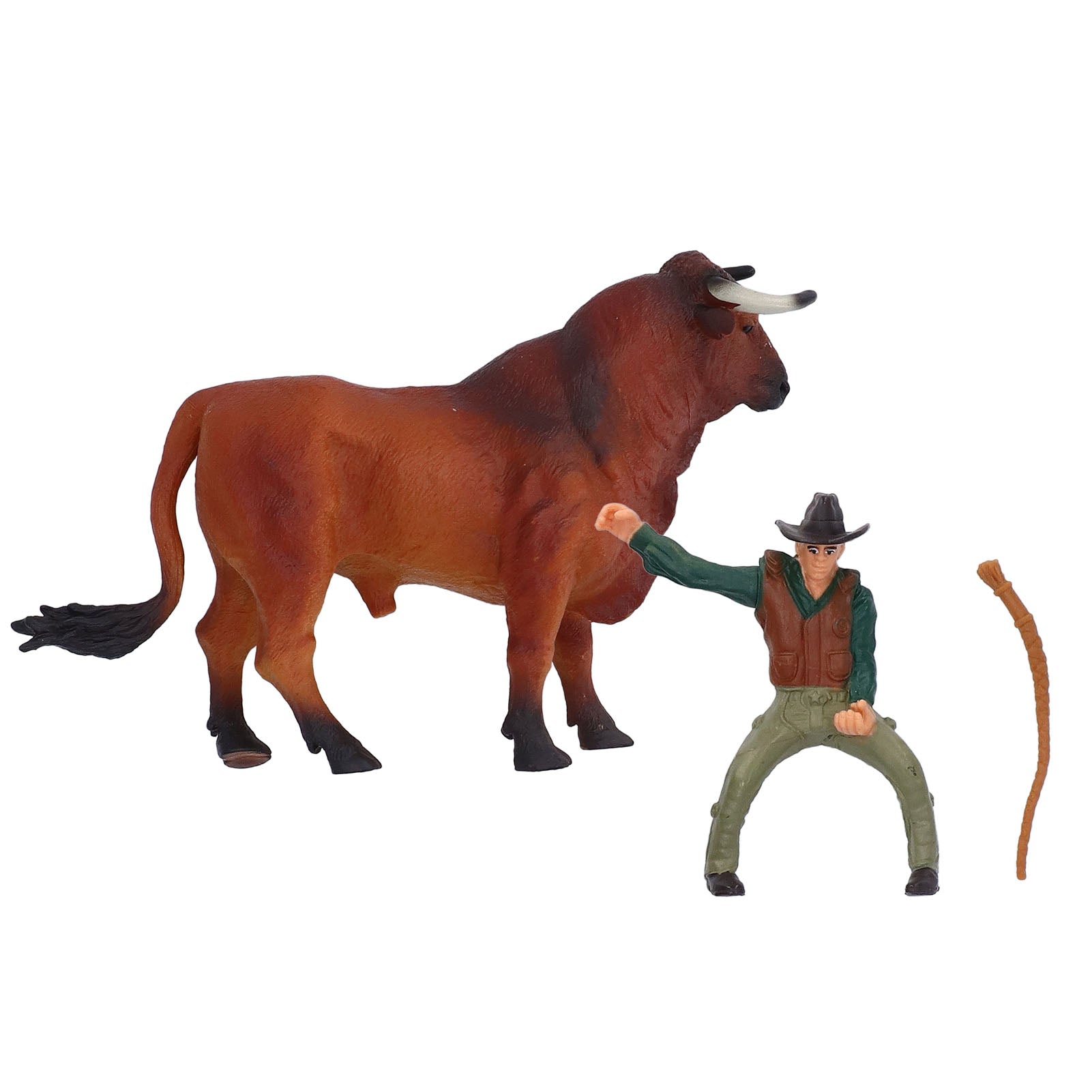Riding Figurine Cowboy Model Spanish Bullfighting Cow Realistic Cowboy Bull Cattle Figure Toy for Home Decor Collection 4