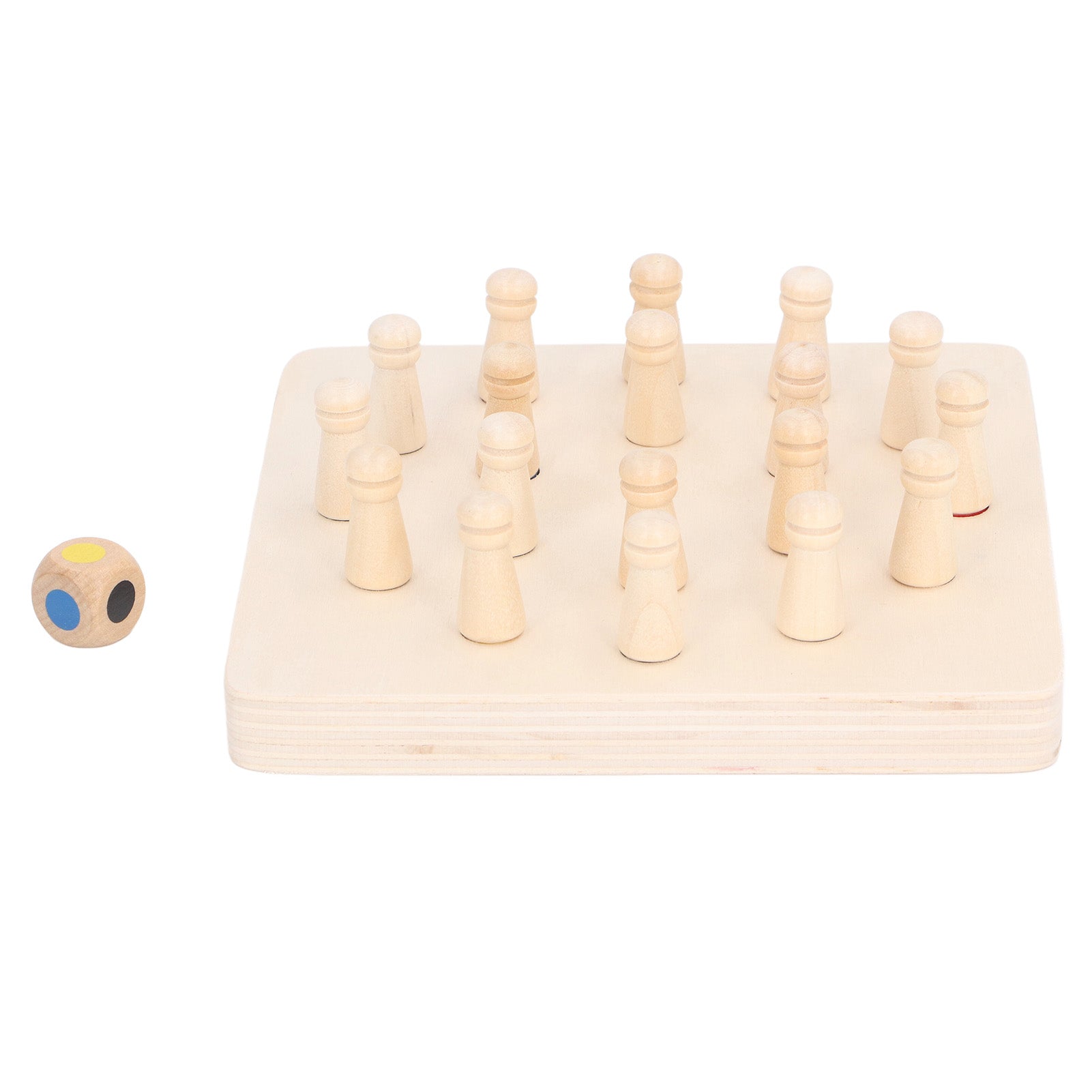 Wooden Memory Chess Board Game Early Educational Concentration Training Color Memory Matching Chess Board Game