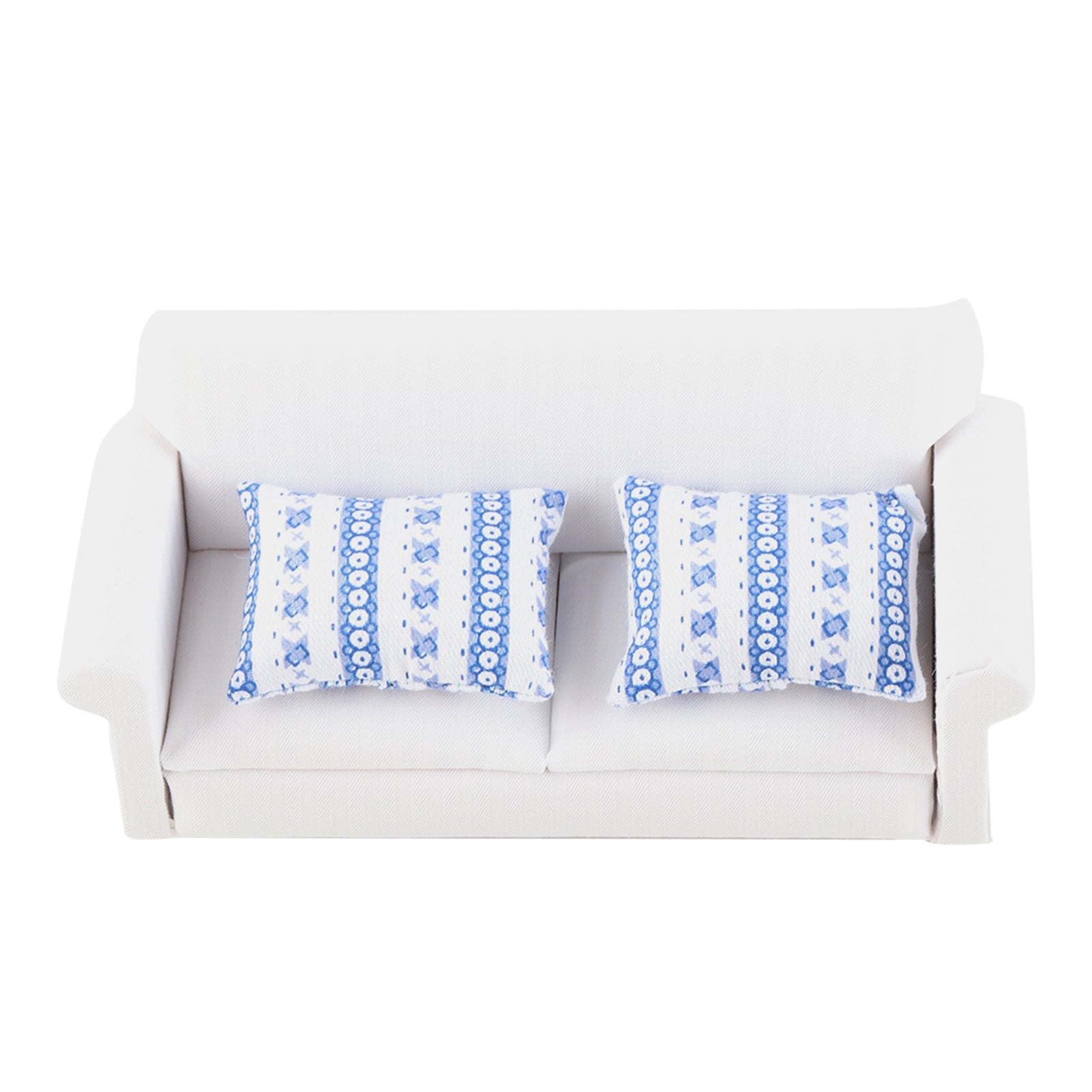 1/12 Dollhouse Miniature Sofa Set Living Room Furniture Accessories (2 Seat Sofa with Cushion)