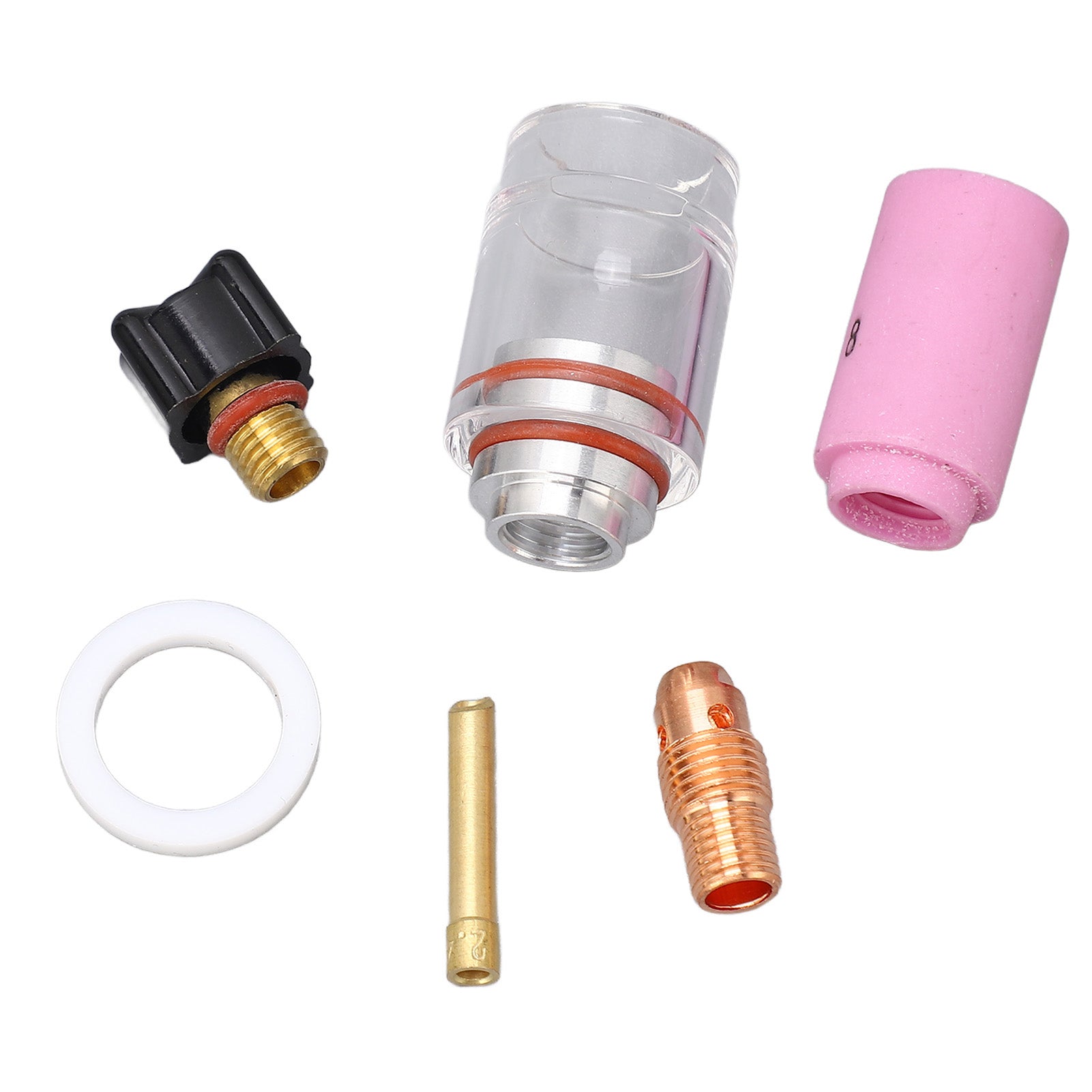 6Pcs 2.4mm Electrode Glass Cup Nozzle Set TIG Torch Set Replacement for WP 9 20