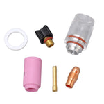 6Pcs 2.4mm Electrode Glass Cup Nozzle Set TIG Torch Set Replacement for WP 9 20