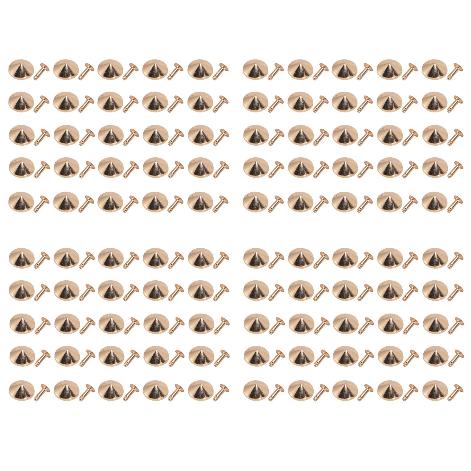 18mm Leather Rivets Kit Rustproof Fadeless Durable Iron Rivet Stud DIY Leather Rivet Accessories for Wristbands Hats Belts Gold