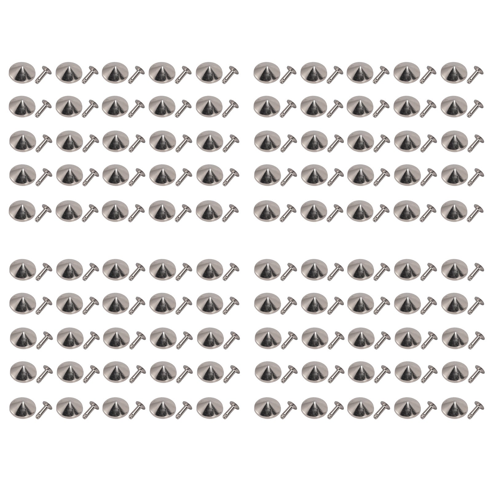 18mm Leather Rivets Kit Rustproof Fadeless Durable Iron Rivet Stud DIY Leather Rivet Accessories for Wristbands Hats Belts Silver