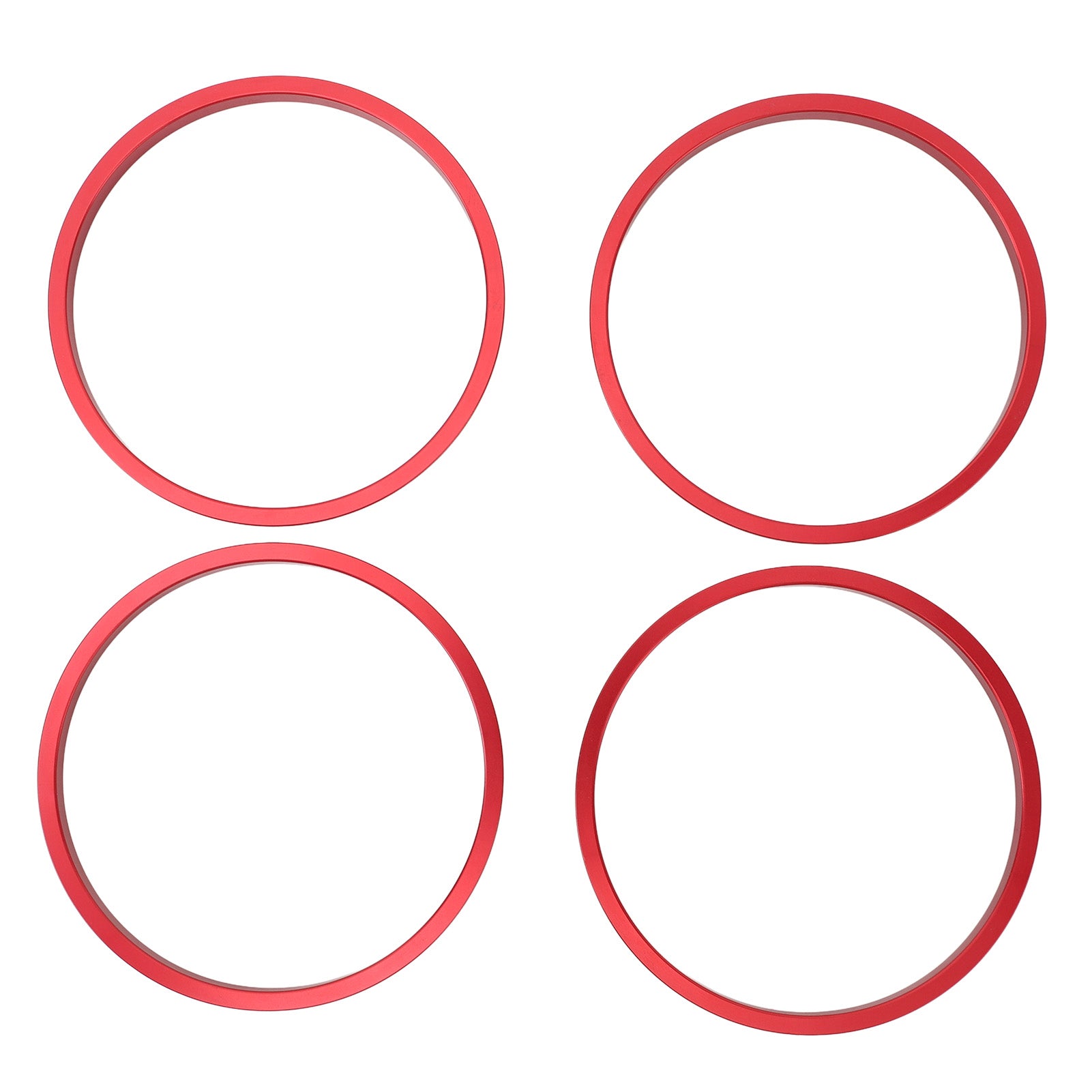 4pcs AC Vent Ring Outer Trim Aluminum Alloy Air Conditioning Outlet Ring Trim Sticker Replacement for Toyota Tacoma 2016 To 2023 Red