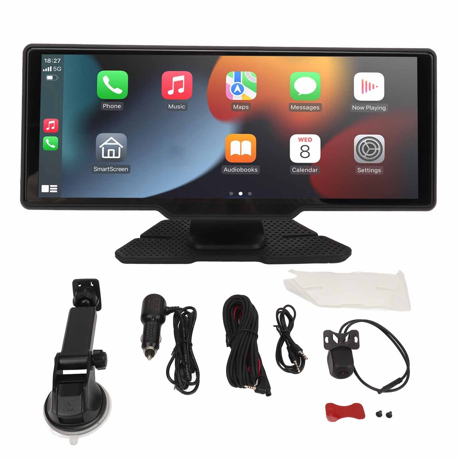 10.26inch Car HD IPS Touchscreen Wireless Stereo Carplay for Android Auto Screen Multimedia Player for Car Truck Built in 128G Memory Card