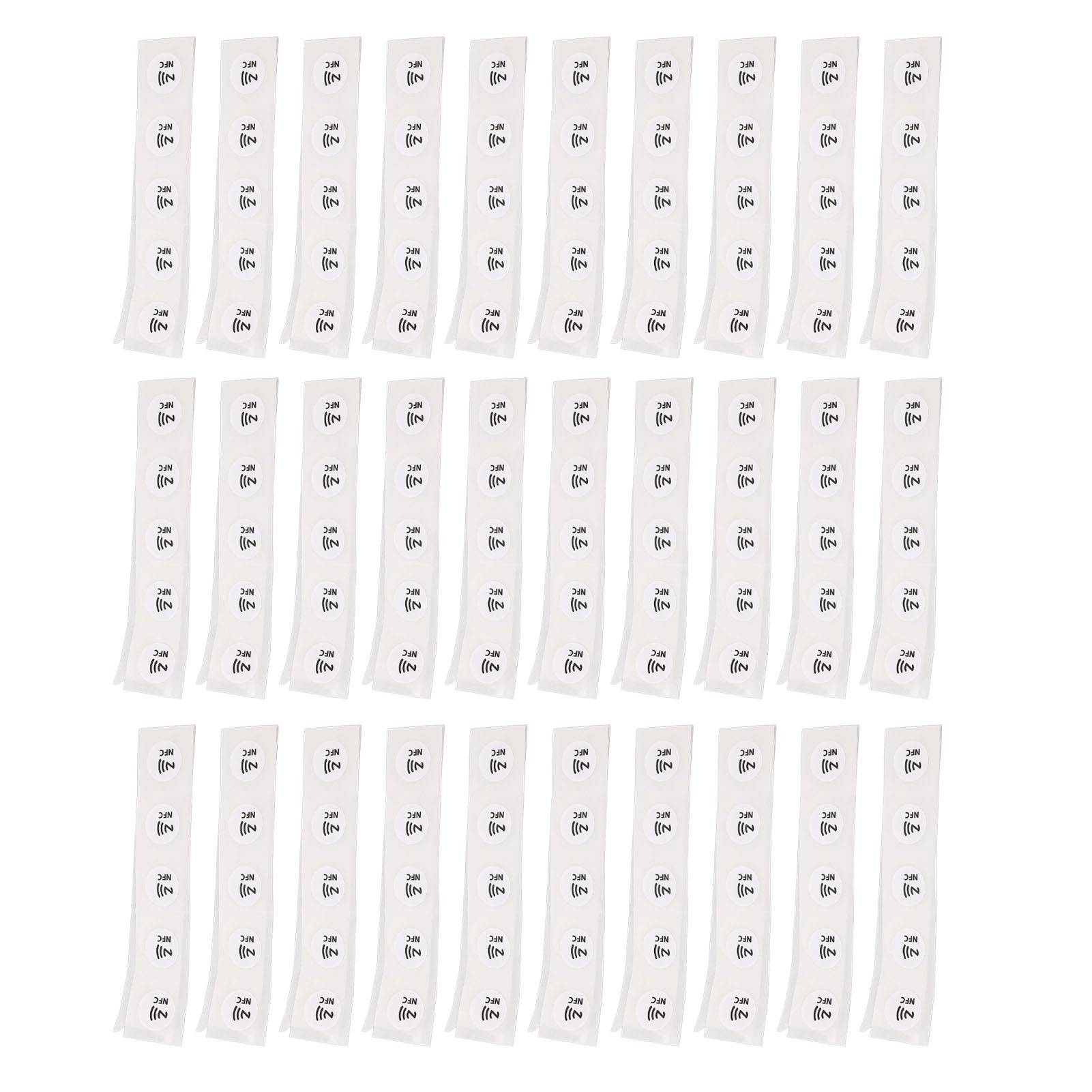 30Pcs NFC Tags PVC Waterproof 504 Bytes Programmable NFC Stickers for TagMo Phone White