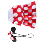 Dog Dress Cute Comfortable Stylish Puppy Skirt Pet Clothing for 4 Seasons Christmas Festival Red and White Dot S