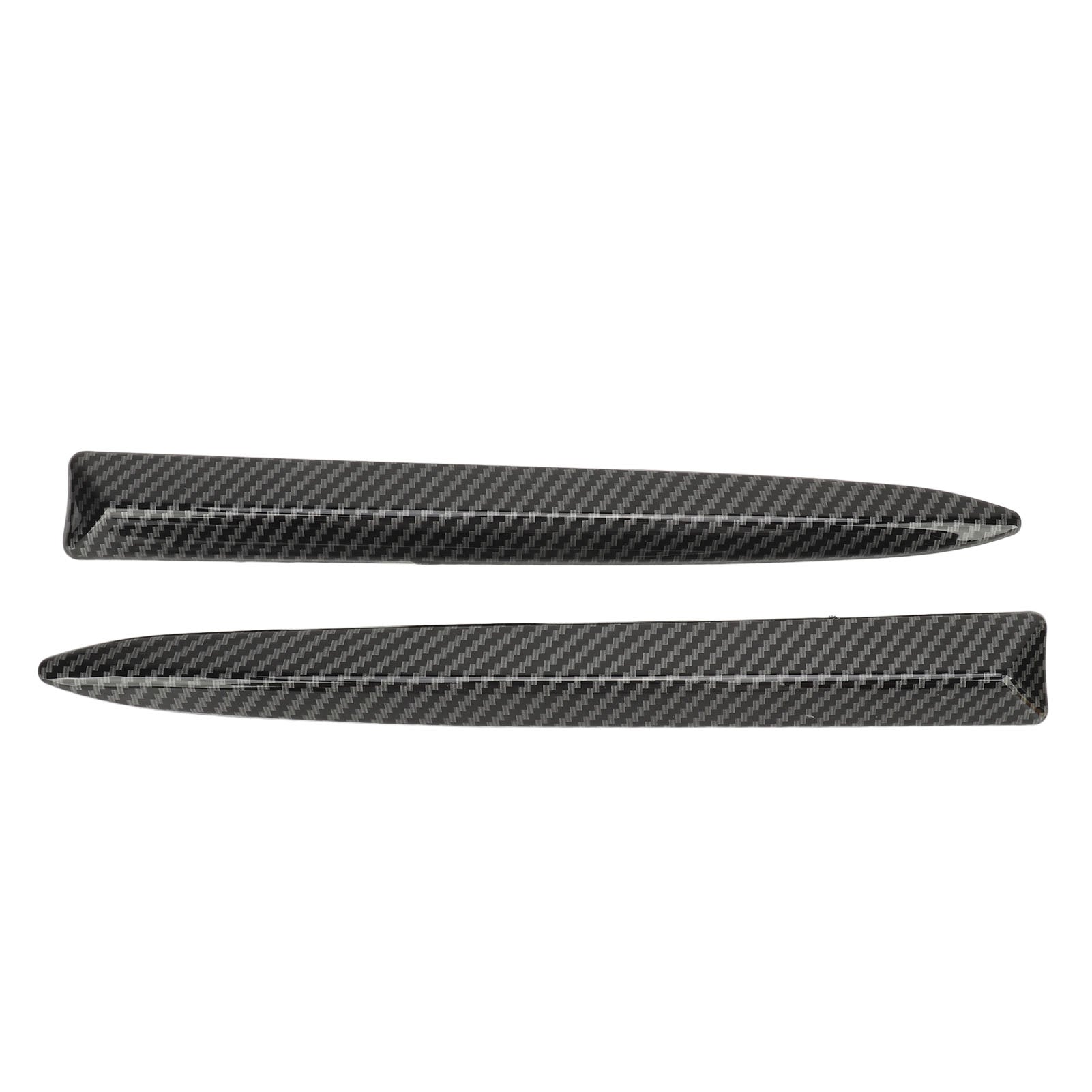 1 Pair Front Bumper Upper Moulding Trim 735455041 Carbon Fiber Style Upper Grill Strip Replacement for Fiat 500 2007‑2015