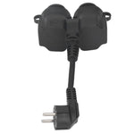Double Plug Wall Socket  2 Way AC Distribution Splitter 5cmx1.5mm² Short Cable IP44 Waterproof  16A