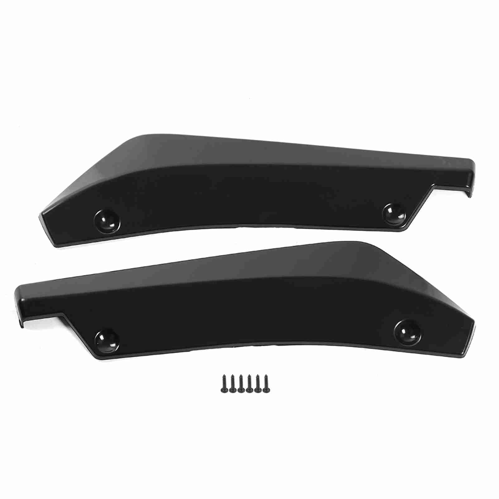 1 Pair of Universal Car Modified Rear Bumper Canard Diffuser Spoiler Lip Fins Carbon Fiber