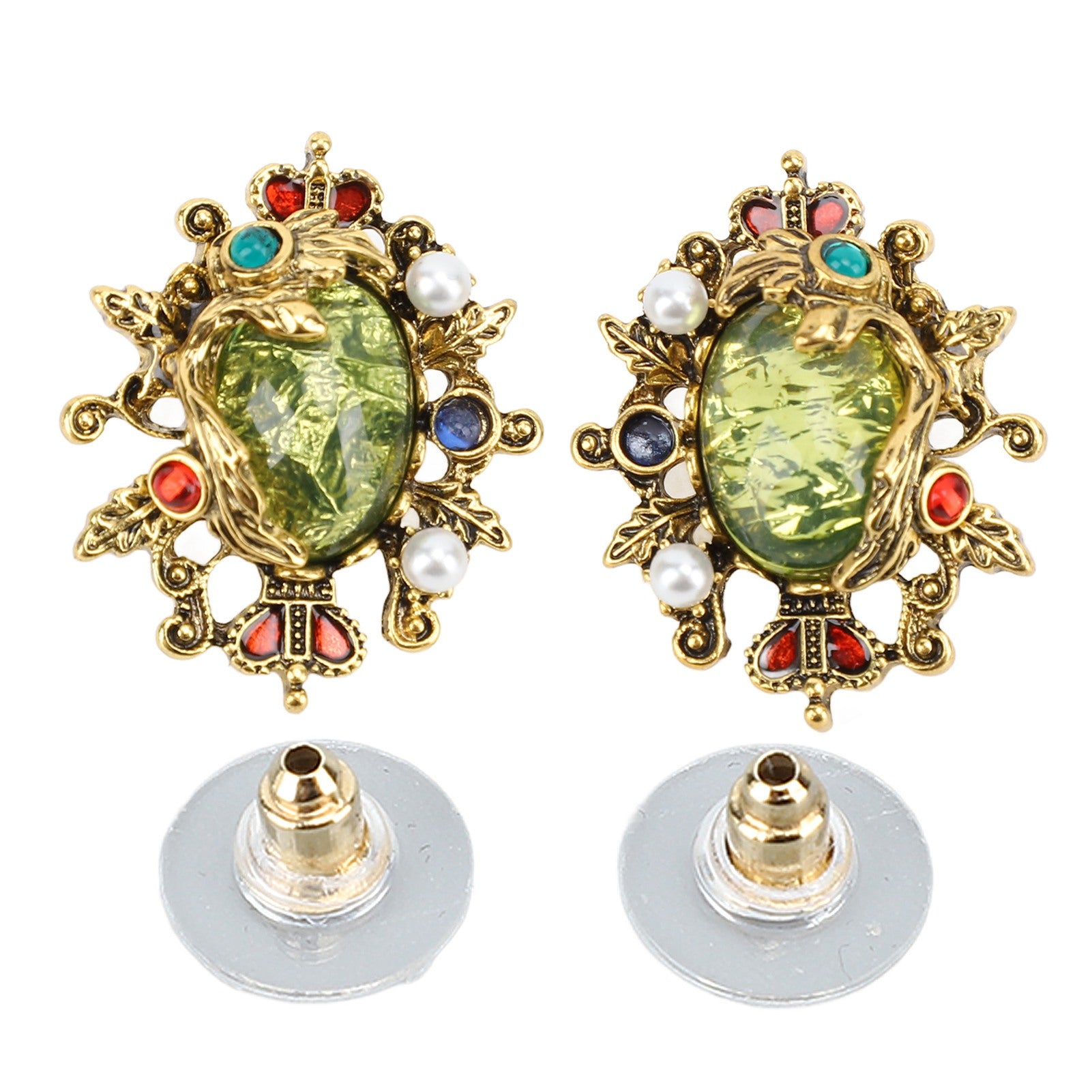 Vintage Court Style Earrings Fashionable Exquisite Luster Retro Earrings for Weddings Graduations Parties Daily Wear