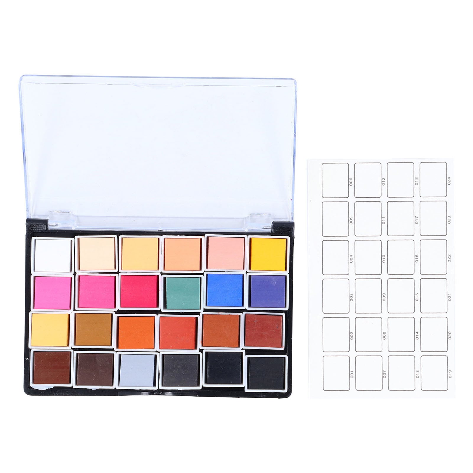 24 Colors Watercolor Paint Set Easy Color Mixing Lightweight Solid Watercolor Paint for Student Adult Painting