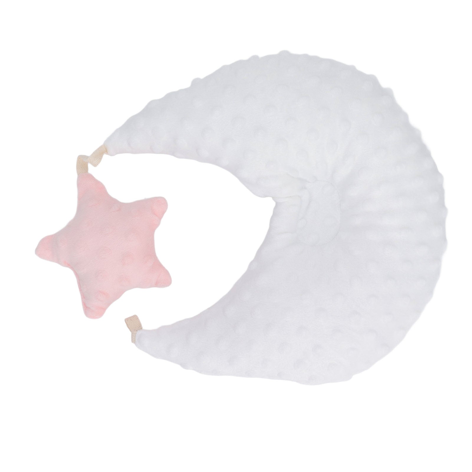 Baby Head Support Pillow Soft Lightweight Portable Infant Head Shaping Pillow for Home Travel White