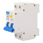 Miniature Circuit Breaker 1P Plus N Rail Mounting Double Handle Leakage Protector Air Switch for Home