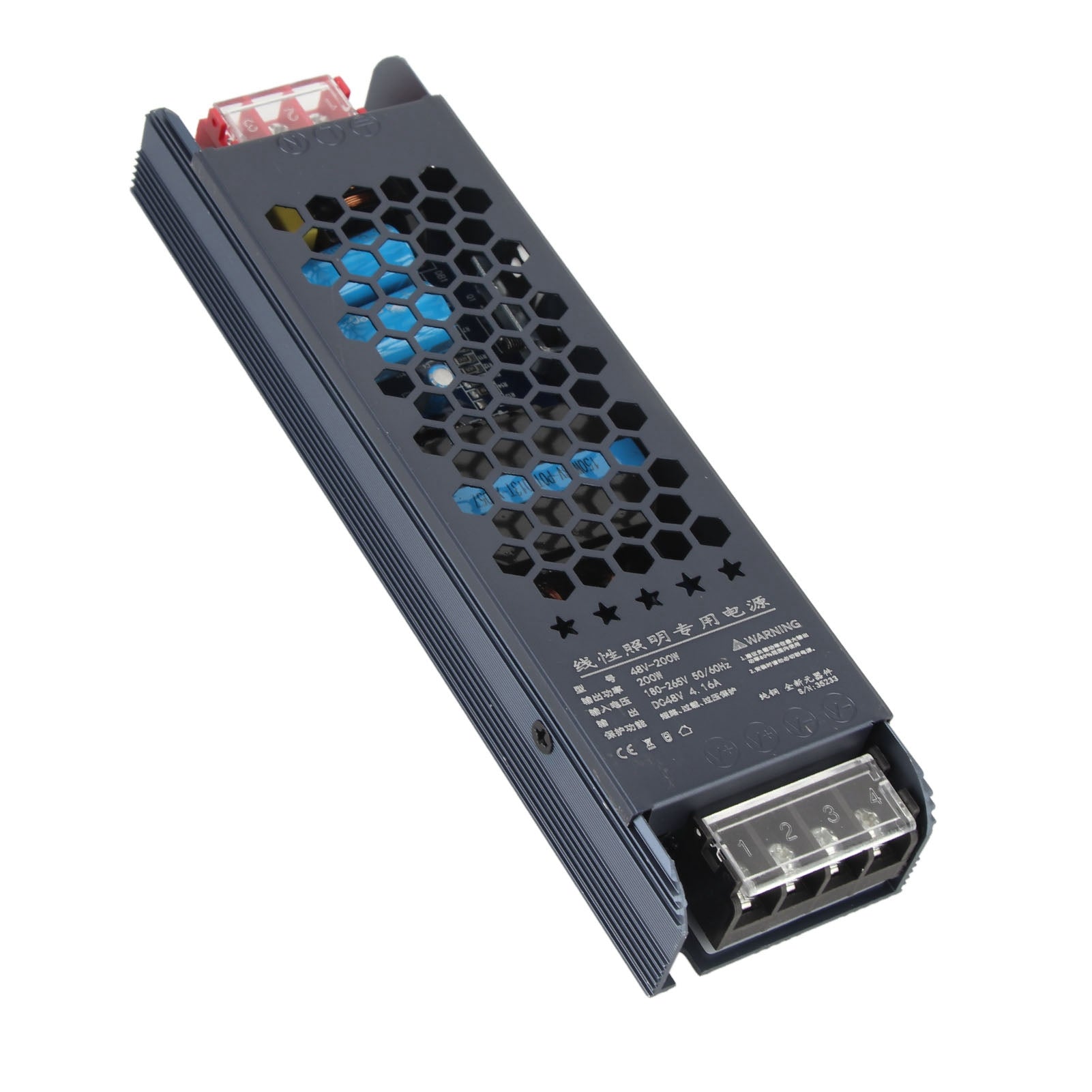 LED Switching Power Supply Driver Magnetic Light Transformer Black Long Strip 48V AC180‑250V