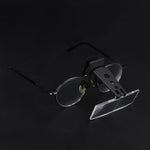 1.5x 2.5x 3.5x Magnification Plastic Case Clip on Glasses Type Magnifier Magnifying Glass