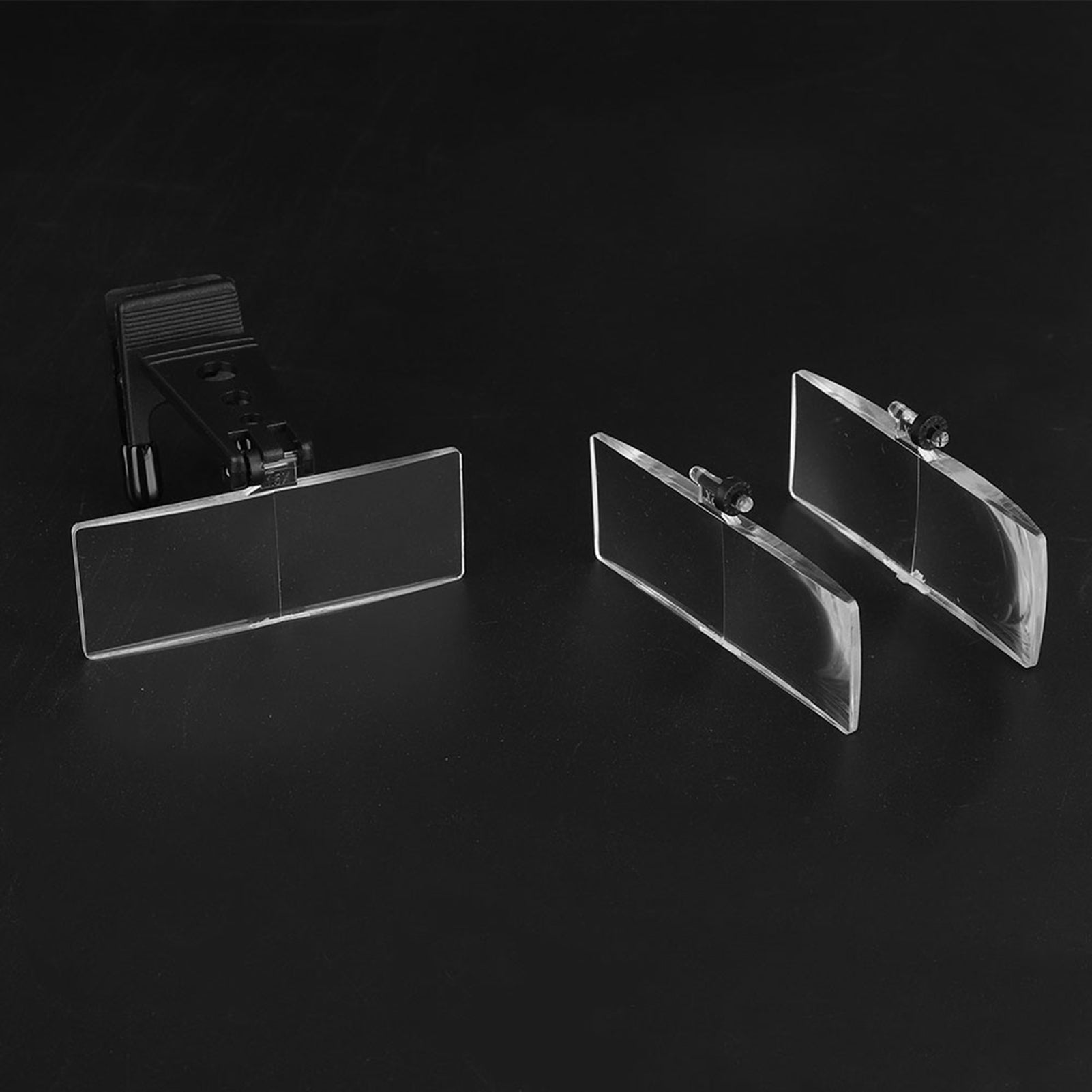 1.5x 2.5x 3.5x Magnification Plastic Case Clip on Glasses Type Magnifier Magnifying Glass