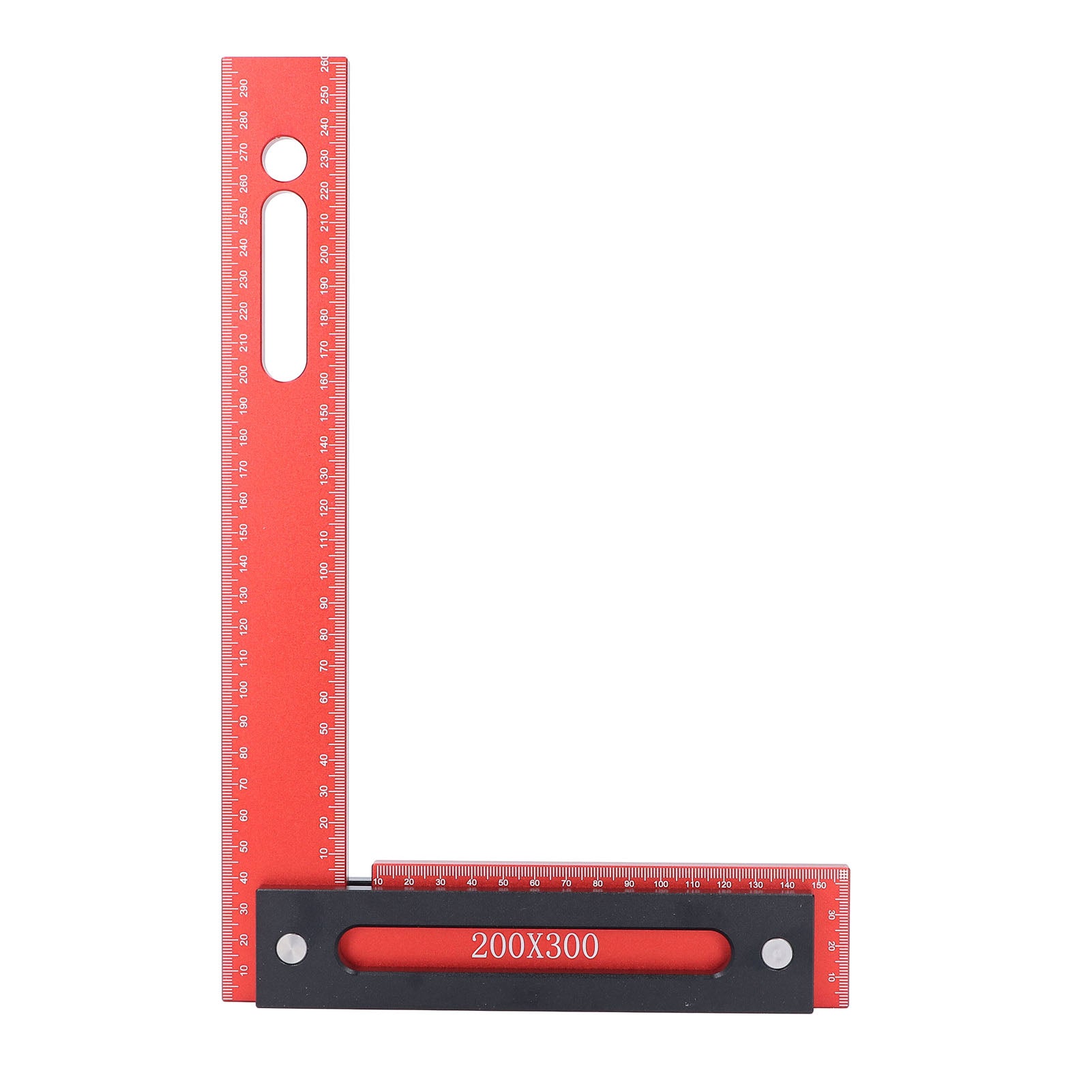 Woodworking Square 300x200mm L Shape Aluminum Alloy Framing Square with Stop Fence