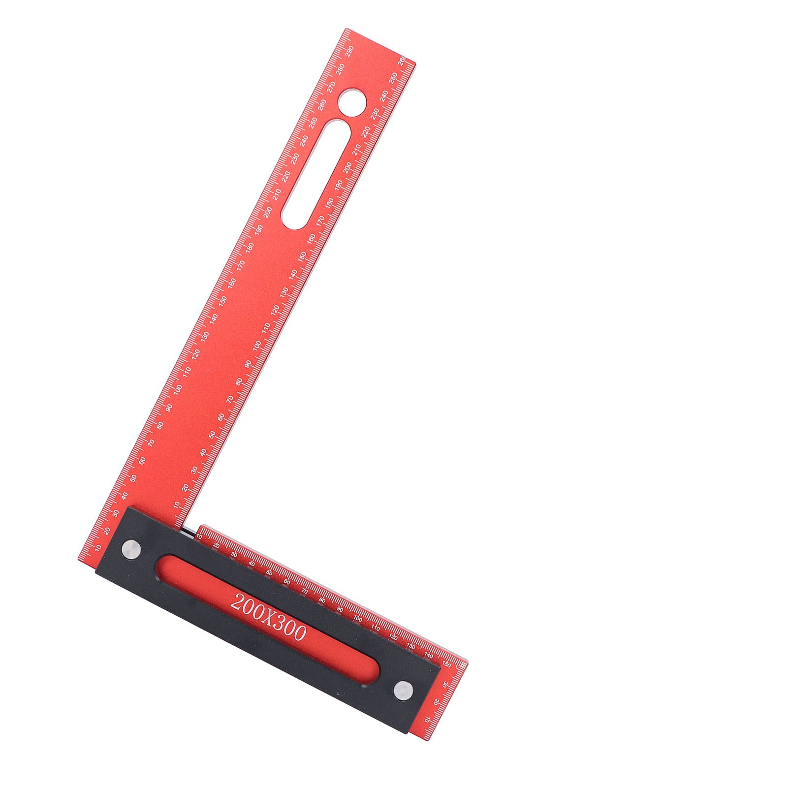 Woodworking Square 300x200mm L Shape Aluminum Alloy Framing Square with Stop Fence