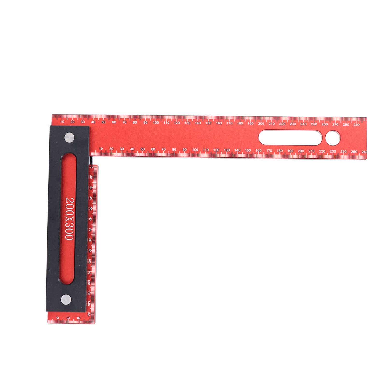 Woodworking Square 300x200mm L Shape Aluminum Alloy Framing Square with Stop Fence