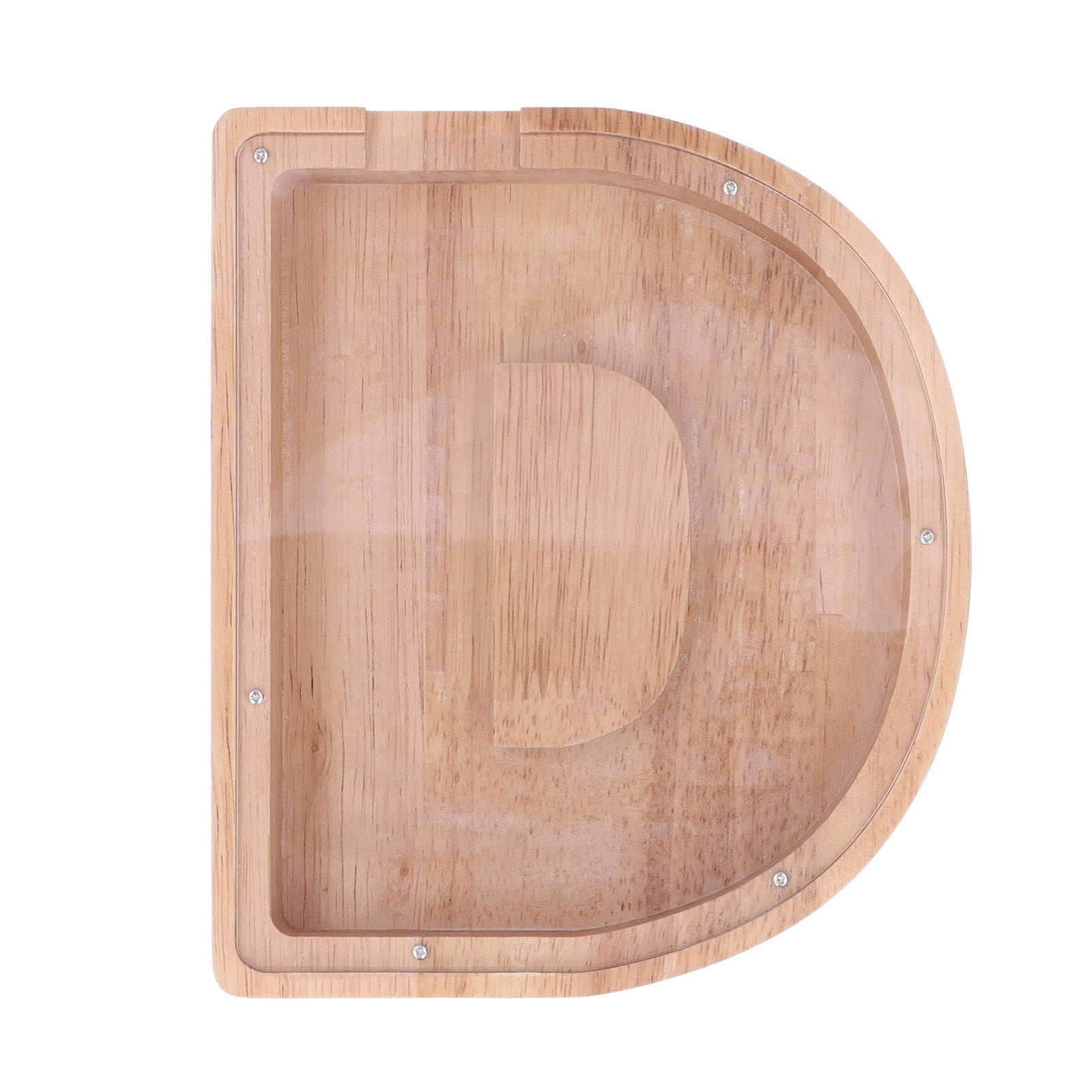 Wooden Letter Personalized Piggy Bank Transparent Safe Letter Money Bank for Children5A04