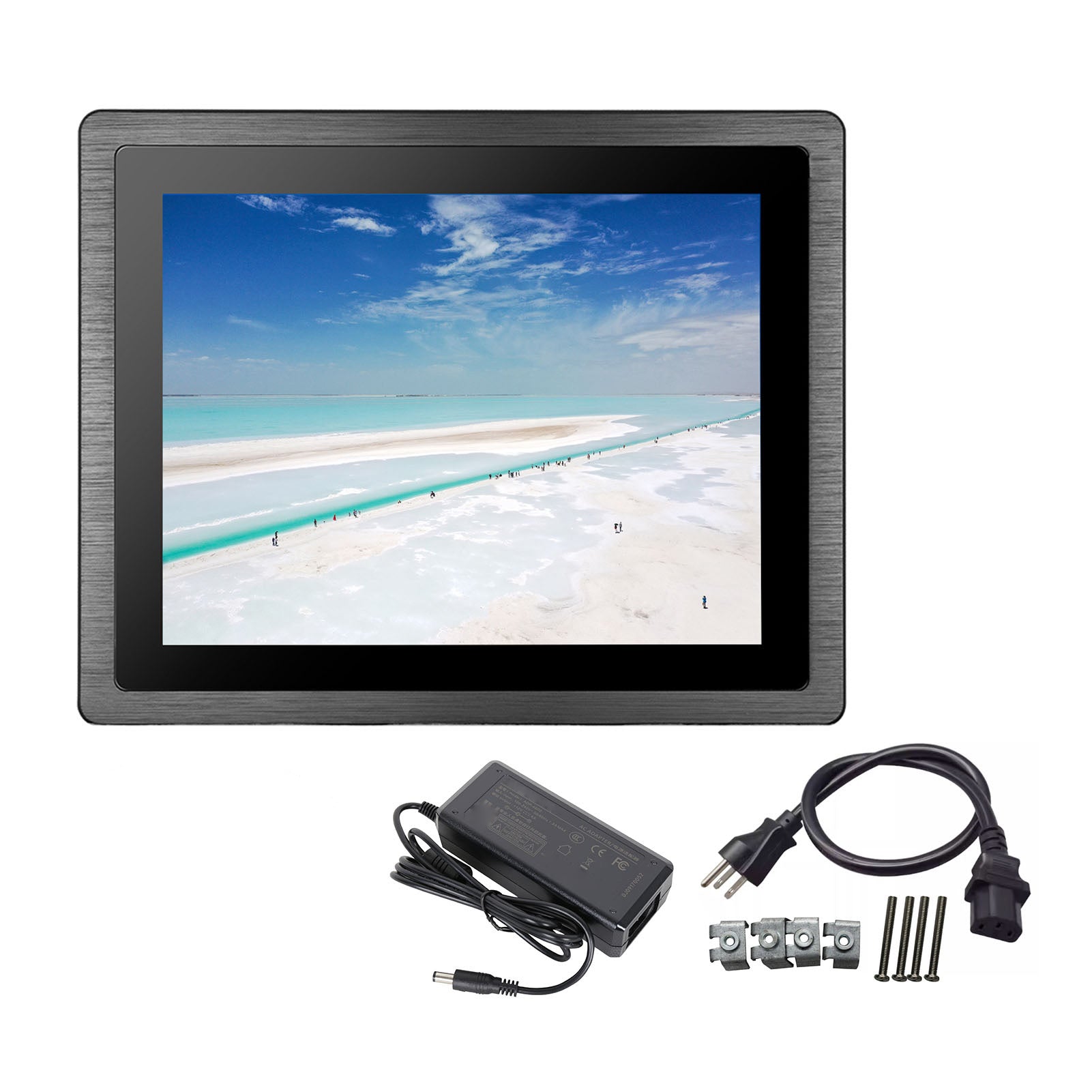 Industrial Panel PC 12 Inch Capacitive Touch Screen Quad Core 64 Bit 8G EMMC Embedded Panel Computer  100‑240V