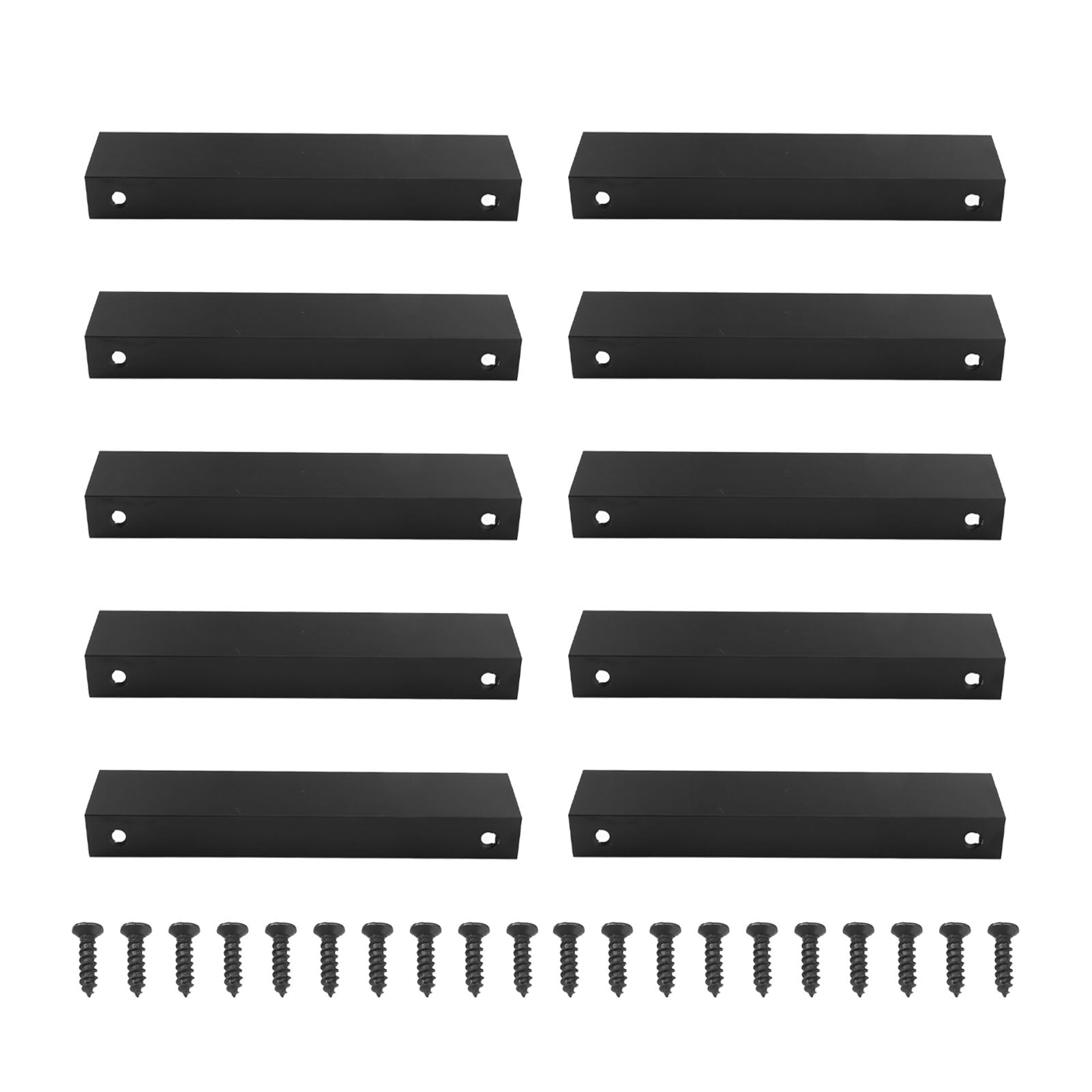 10 Pcs Finger Edge Pull Black Modern Aluminum Alloy 1mm Thick Concealed Tab Pull Handle for Cabinet Drawer