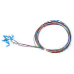 12 Strand Fiber Optic Pigtail LC/UPC Single Mode Low Insertion Loss 1.5m