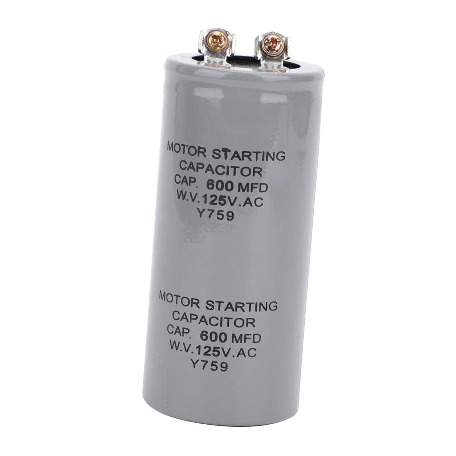CD60 600MFD 125VAC Motor Starting Running Capacitor 43x102mm