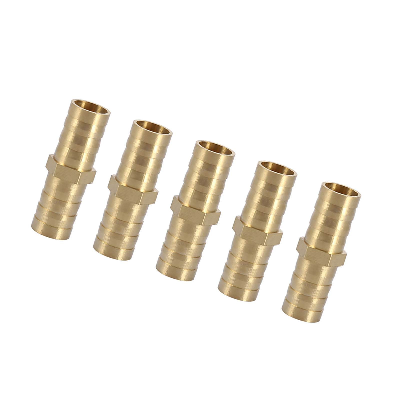 Brass Barbed Straight 2-Way Pipe Connector Tube Joiner Fitting 6/8/10/12/14/16/20mm