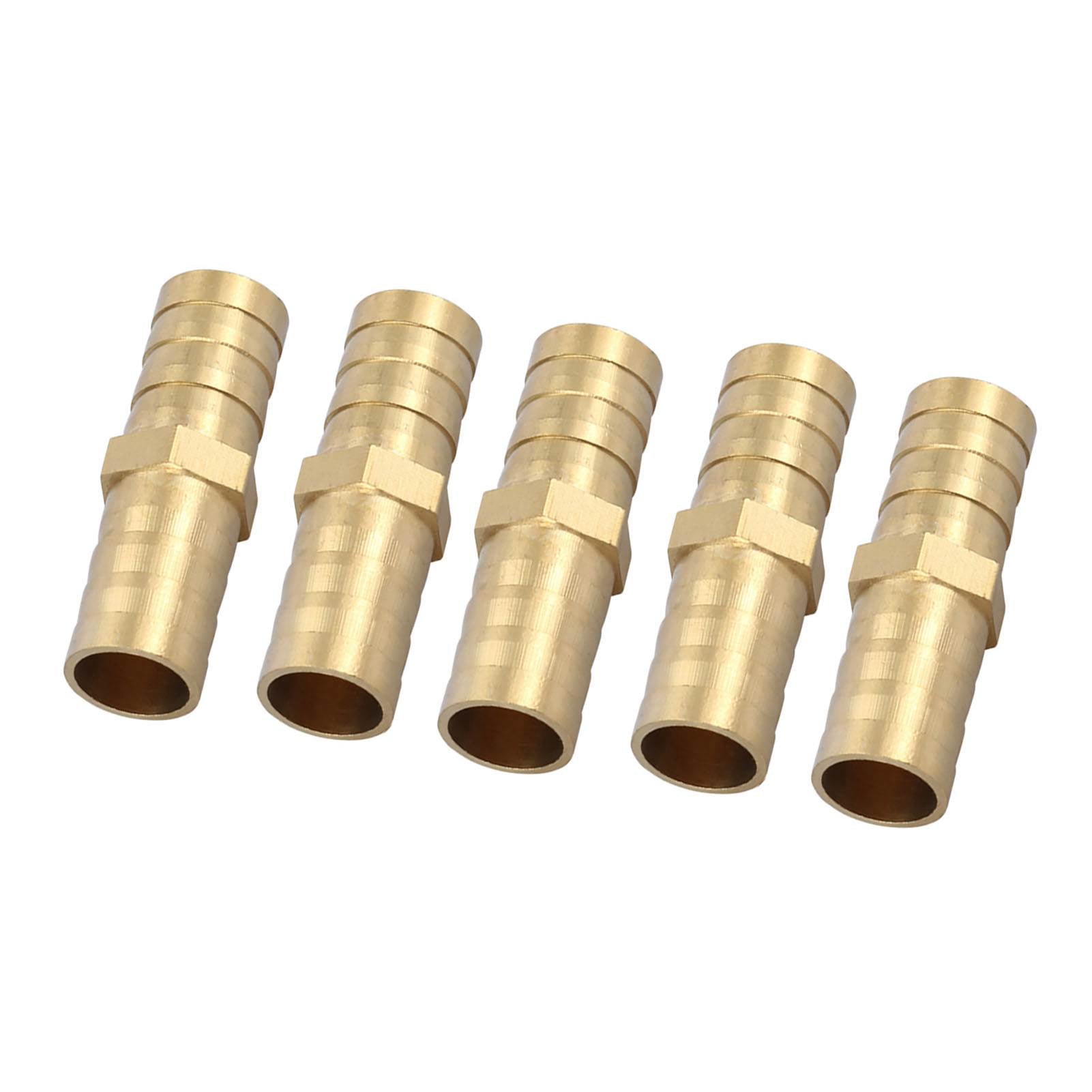 Brass Barbed Straight 2-Way Pipe Connector Tube Joiner Fitting 6/8/10/12/14/16/20mm