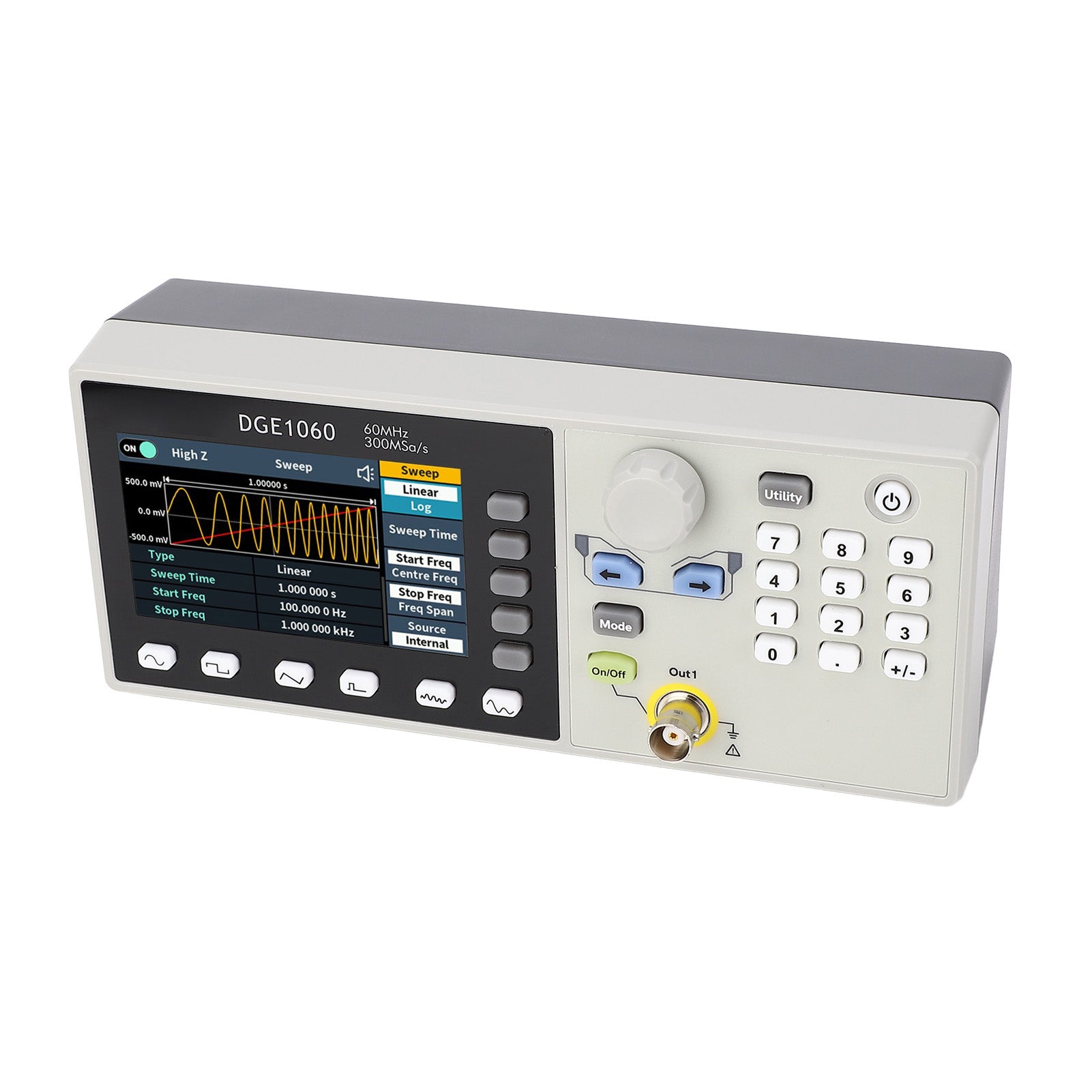 Single Signal Generator 60MHz Wide Amplitude and Frequency Range Arbitrary Waveform Generator 100‑240V EU Plug