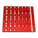 Nut and Bolt Thread Checker 28 Holes Wall Mount Inch and Metric Thread Checker Bolt Nut Identifier Gauge