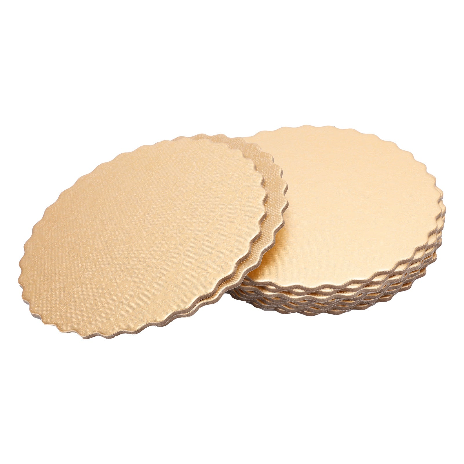 10PCS Double Sided Pattern Round Cake Boards Reusable Cake Trays for Wedding Birthday Party(6in )