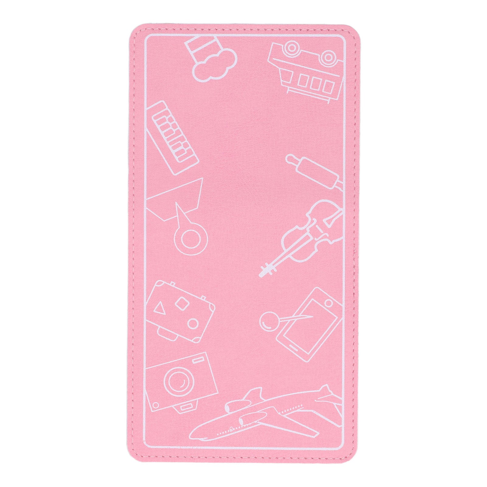 Airplane Phone Holder Flexible Foldable Portable Tablet and Cell Phone Stand for Travel Pink