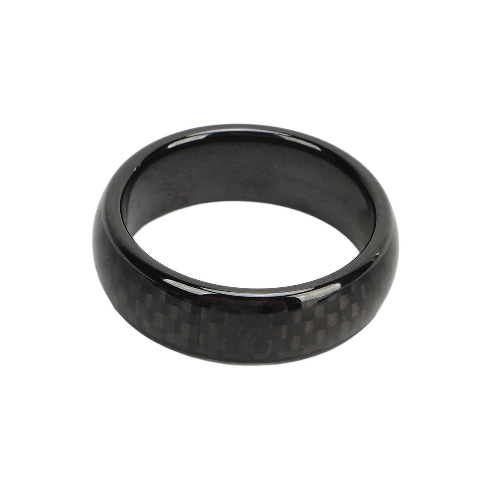 Car Key Ring Ceramic Carbon Fiber Waterproof Smart Finger Key Ring Replacement for Tesla Model 3 Y X S 6 16.5mm/0.65in ID