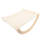 Wooden Cat Hammock Foldable Antislip Easy To Assemble Elevated Pet Hammock Bed Furniture for Indoor Cat Plush Style