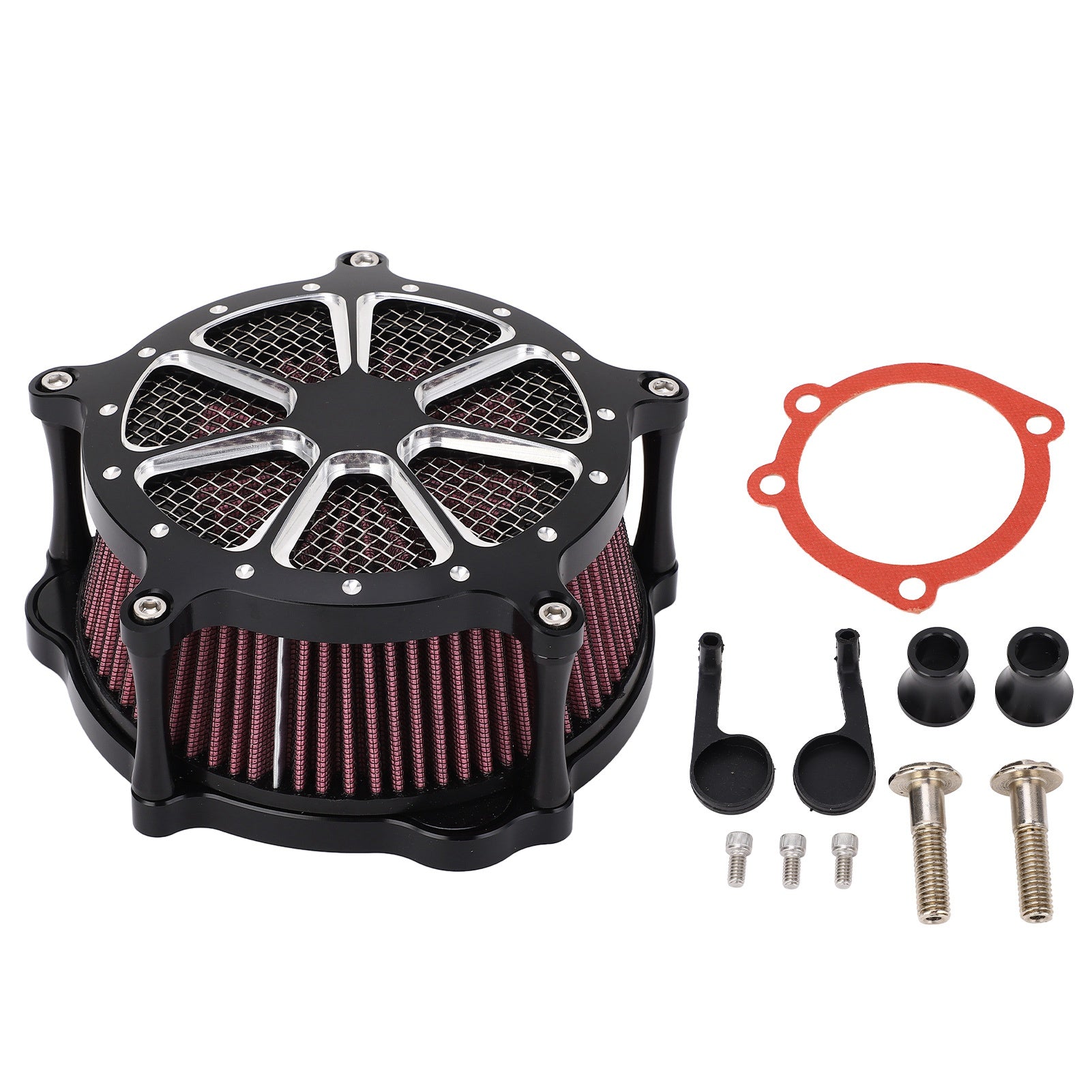 Motorcycle High Flow Air Intake Filter Air Cleaner with Cover for XL1200C 1200 Custom 1996‑2022