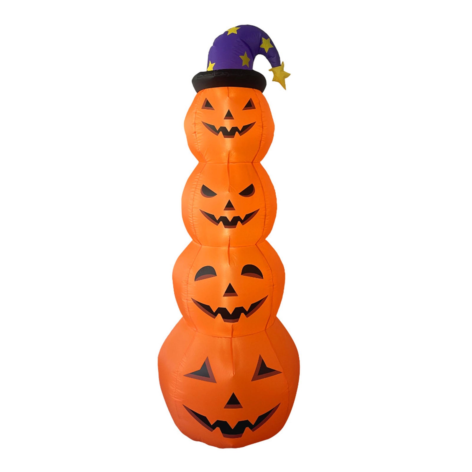 Inflatable Pumpkins Lighted Up Stacked Blow Up Pumpkins for Indoor Outdoor Yard Decoration 7.87ft High
