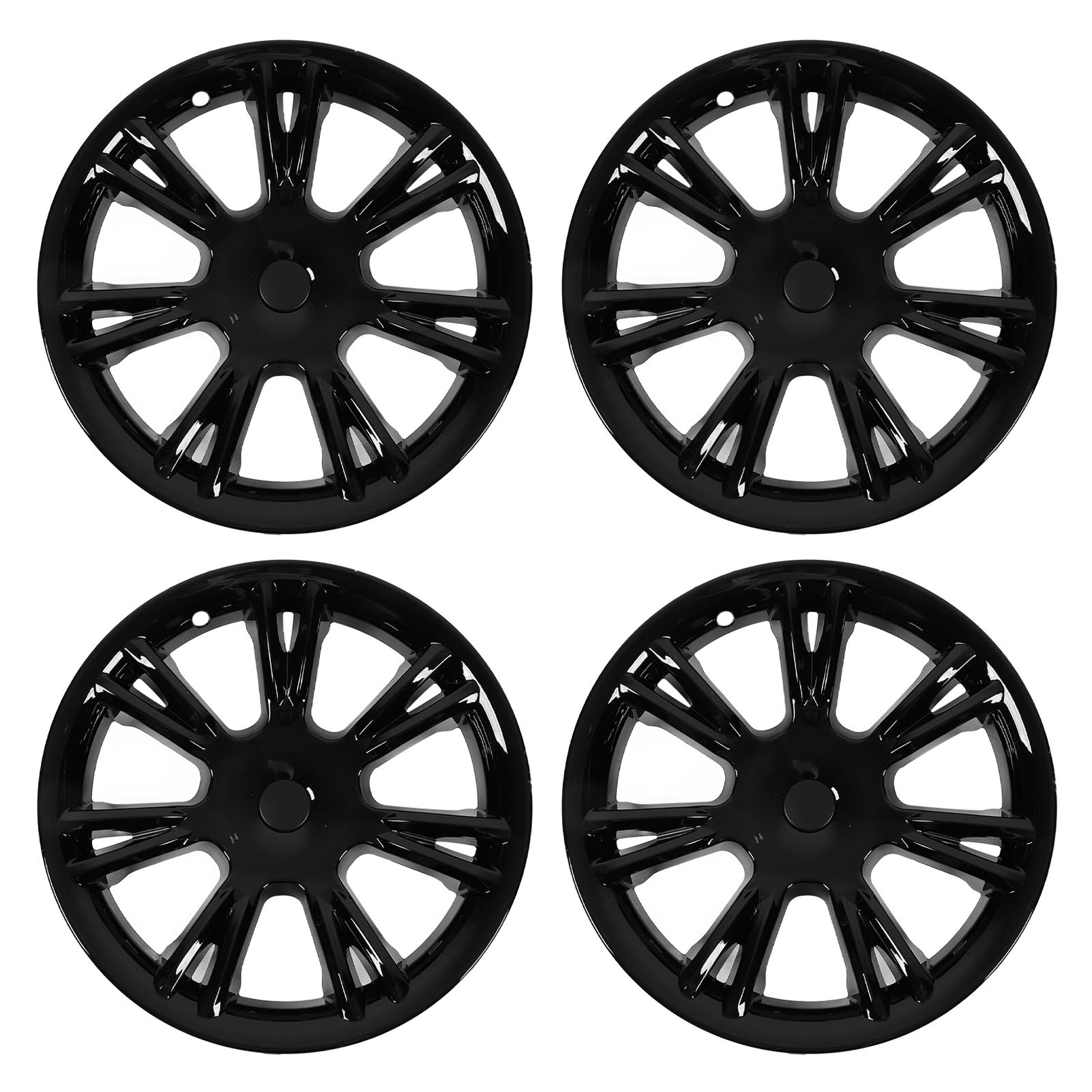 4PCS Car Hub Caps Waterproof Wheel Rim Cover Hubcaps Exterior Accessories Replacement For Tesla Model Y 2020 to 2023 Glossy Black