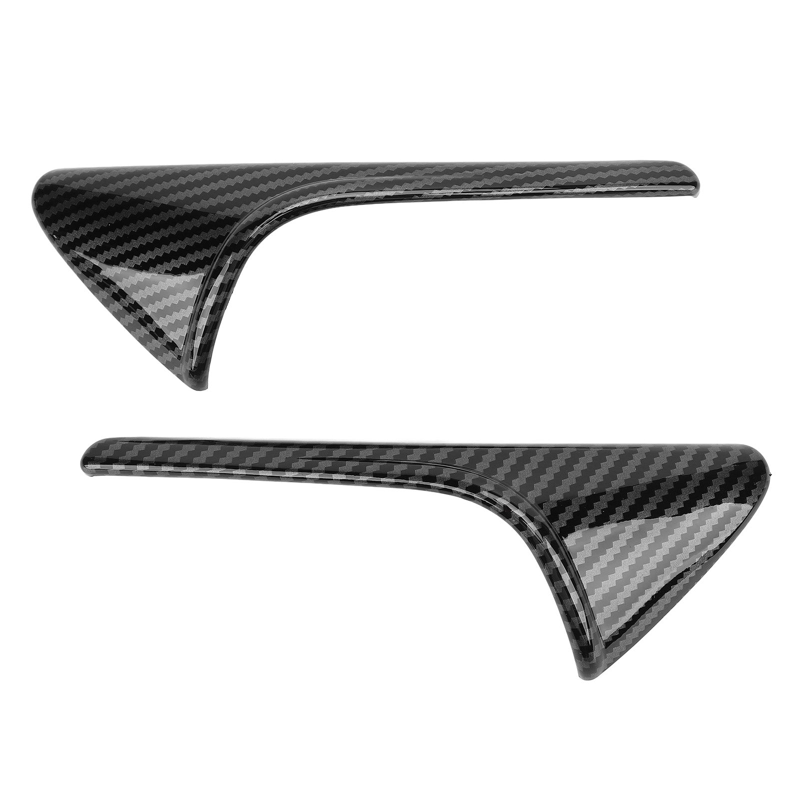 1 Pair Side Camera Protection Cover Impact Proof Scratch Resistant Stylish Look Turn Signal Side Camera Cover for Vehicle Glossy Carbon Fiber Style