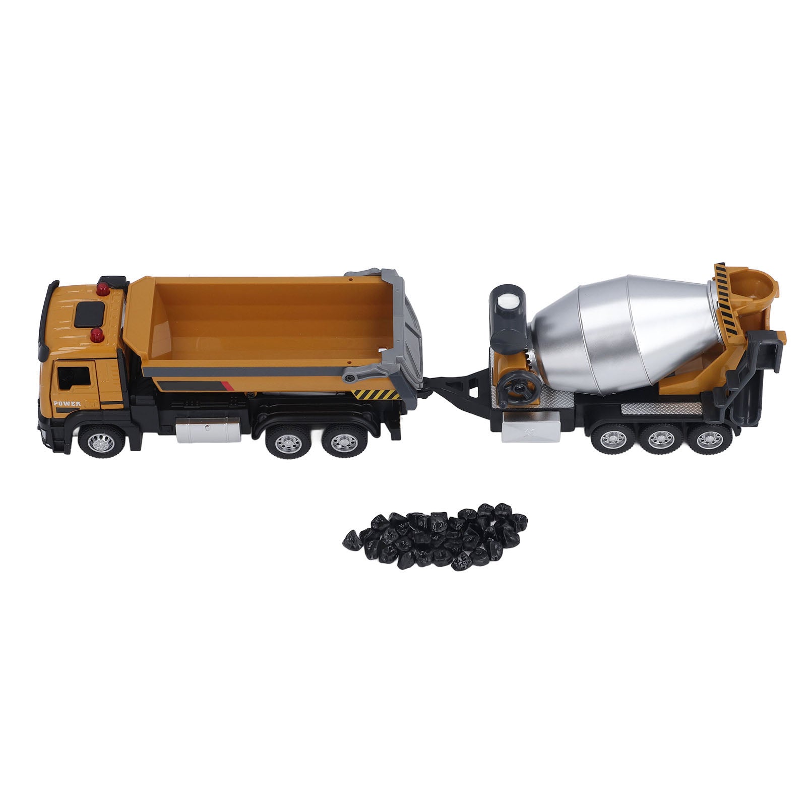 Alloy Construction Truck Toy Dump Truck Vehicle with Mixer Model Children Toy Car Model for Toddler Yellow