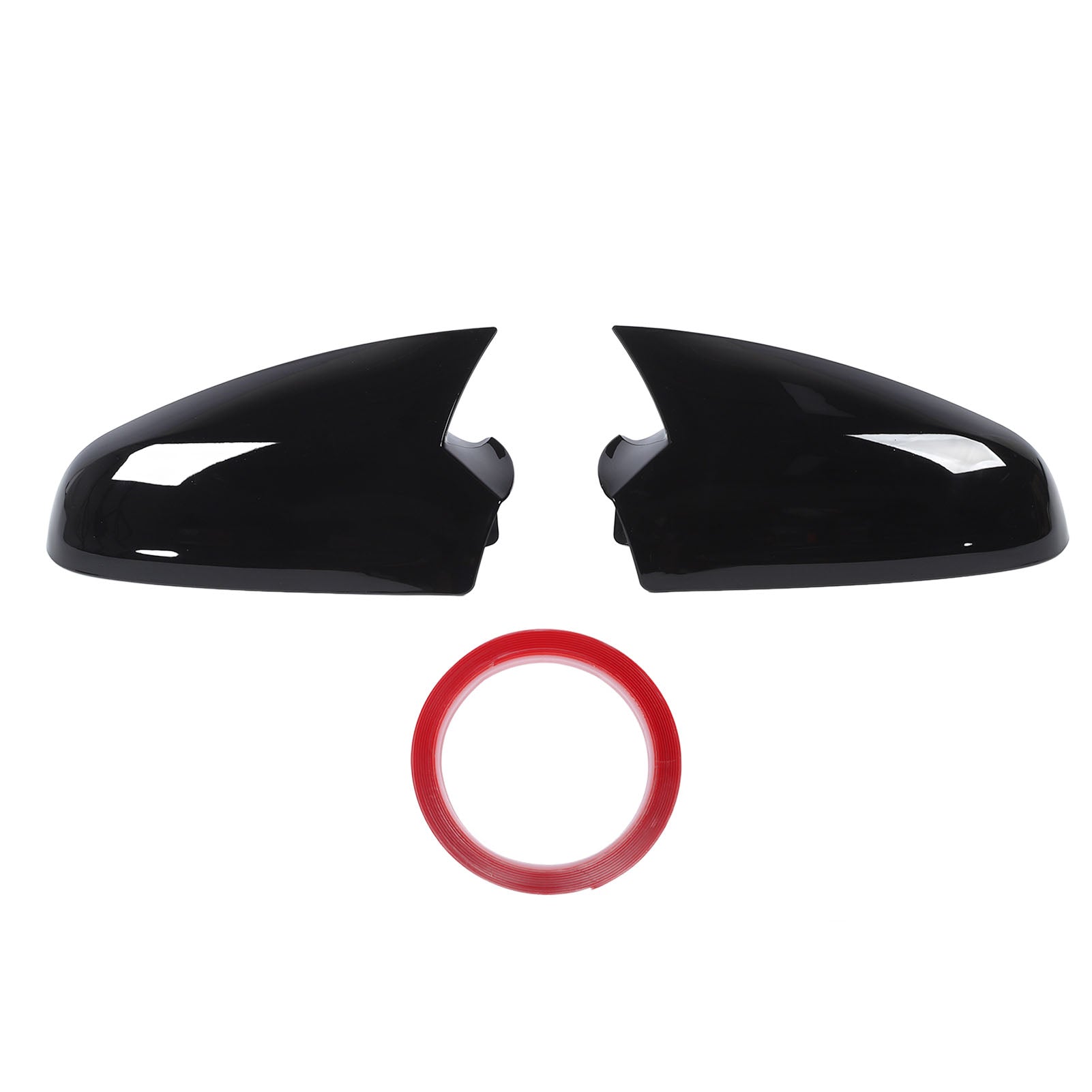 1 Pair Rearview Mirror Cap 6428200 High Strength Door Mirror Cover Replacement for Vauxhall Astra H MK5 2004‑2009 Glossy Black