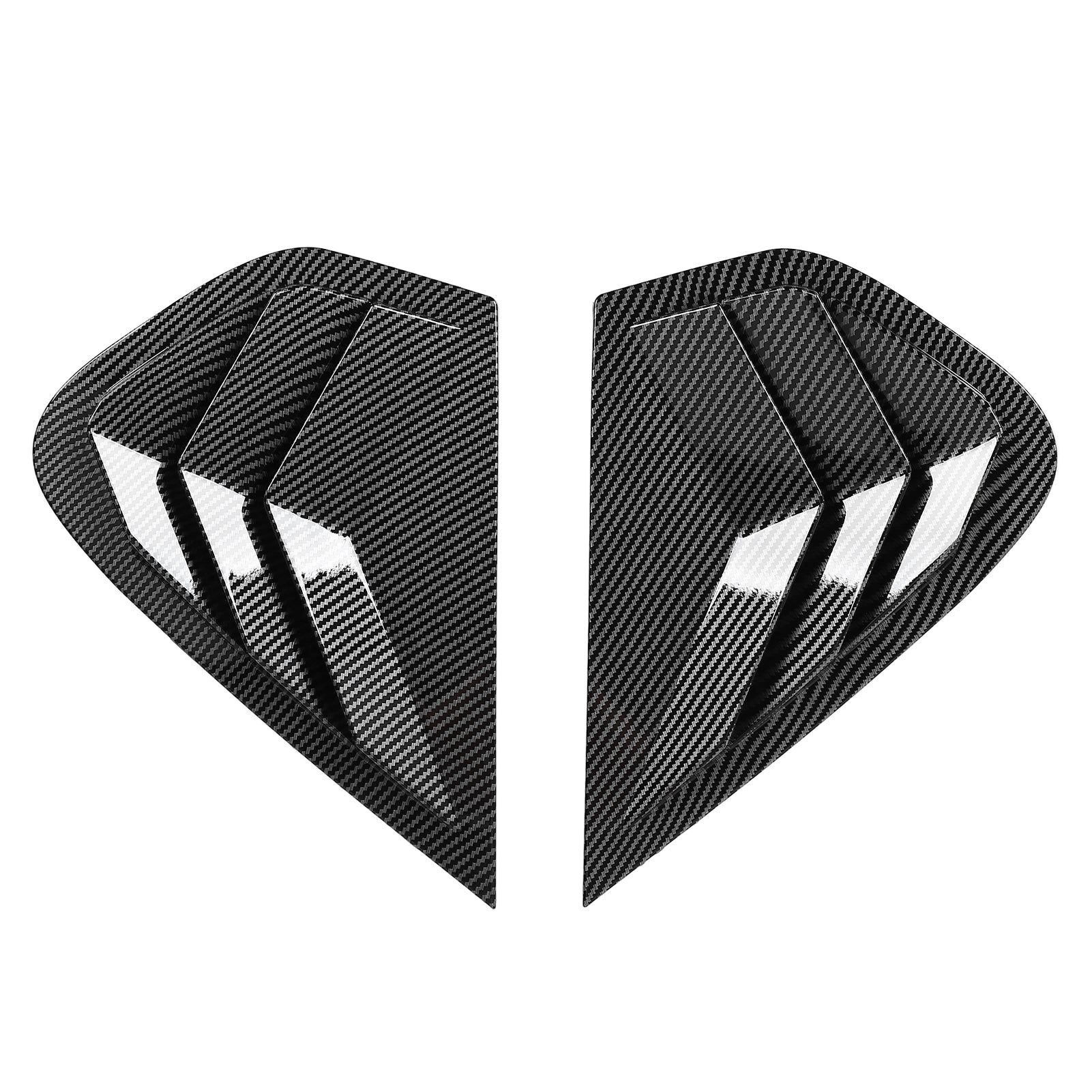 2 Pcs Rear Side Window Louver Triangle Side Window Louvers Shutter Panel Trim for X6 E71 E72 2008 to 2014 Carbon Fiber Style